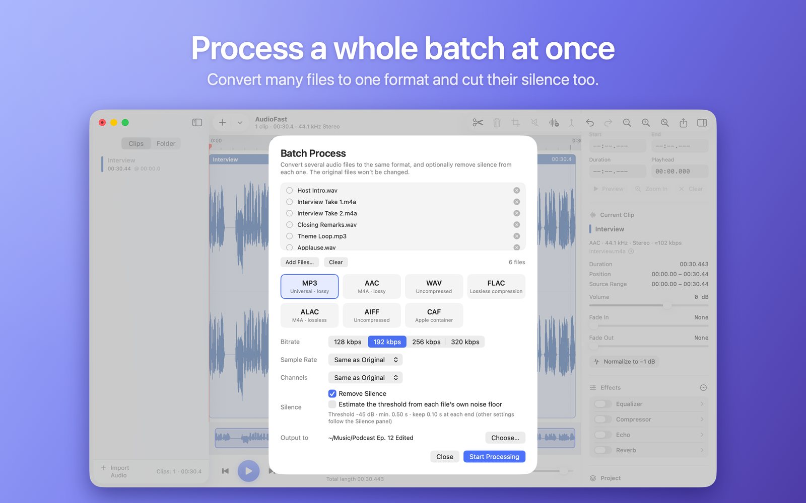 Batch processing